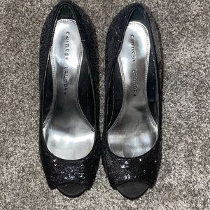 Sparkly Black Pumps